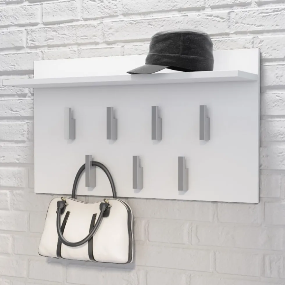 Appendiabiti a muro 70x40x20 cm bianco MIT6