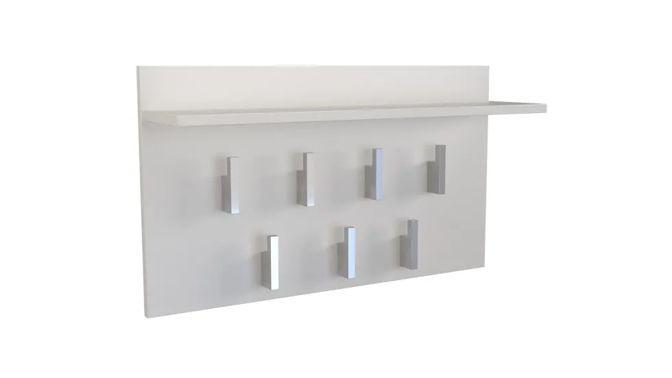Appendiabiti a muro 70x40x20 cm bianco MIT6