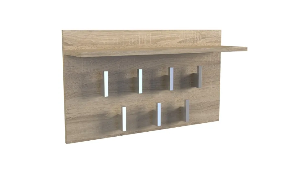 Appendiabiti a muro 70x40x20 cm rovere MIT6