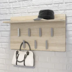 Appendiabiti a muro 70x40x20 cm rovere MIT6
