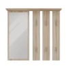 Appendiabiti a parete con specchio 85x82x15 cm rovere chiaro MIT7