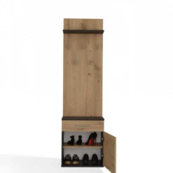 Appendiabiti con scarpiera moderno rovere e antracite MIT8