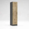 Armadio a colonna 1 anta 40x181x52 cm rovere e antracite AG44