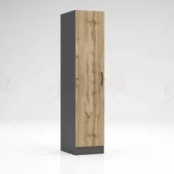 Armadio a colonna 1 anta 40x181x52 cm rovere e antracite AG44