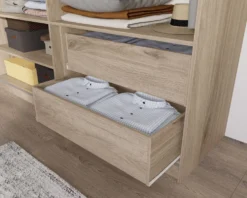 Armadio a due ante scorrevoli a specchio in rovere chiaro AI10