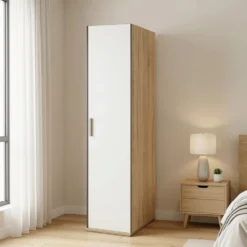 Armadio 1 anta in rovere/bianco AI1020