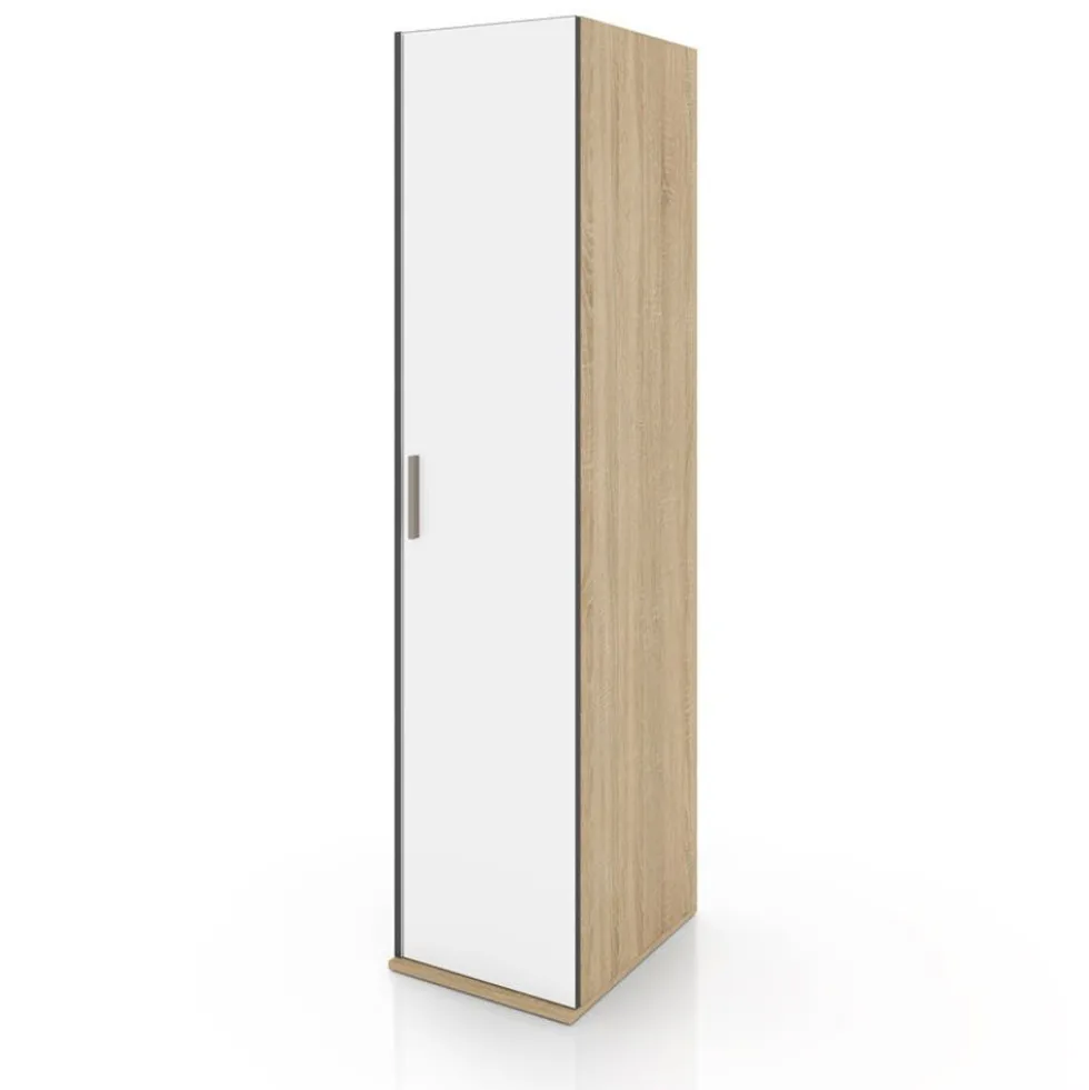 Armadio 1 anta in rovere/bianco AI1020