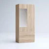 Armadio 2 ante battenti e 2 cassetti moderno 80x181x52 cm rovere AG50