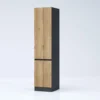 Armadio 2 ante battenti moderno 45x200x52 cm rovere e antracite AG54