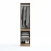 Armadio 2 ante battenti moderno 45x200x52 cm marrone AG54