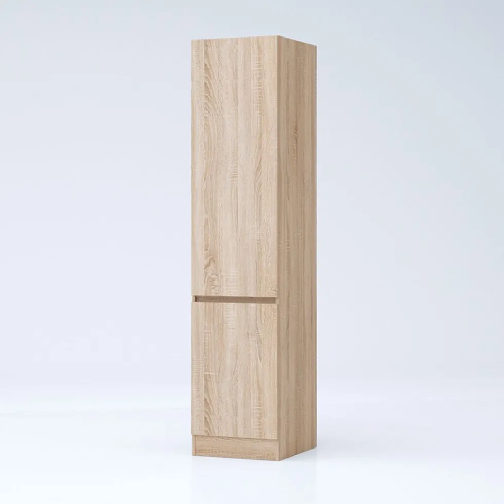 Armadio 2 ante battenti moderno 45x200x52 cm rovere AG54