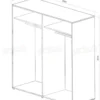 Armadio 4 ante bianco effetto legno e nero AU22