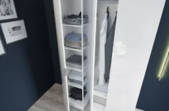 Armadio 3 ante con specchio bianco lucido AI1