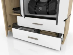 Armadio 3 ante in rovere/bianco AI1019
