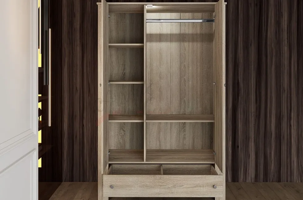 Armadio 3 ante in rovere scuro AI1016