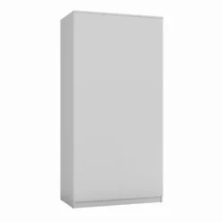 Armadio 2 ante 90x180 cm con ripiani interni bianco opaco AT9