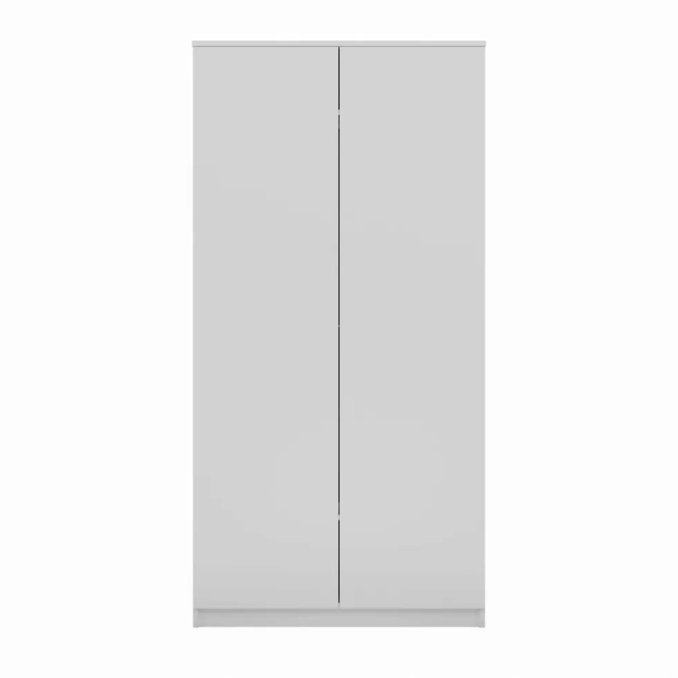 Armadio 2 ante 90x180 cm con ripiani interni bianco opaco AT9