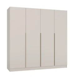 Armadio 4 ante 200x200 cm design elegante beige cashmere AT18