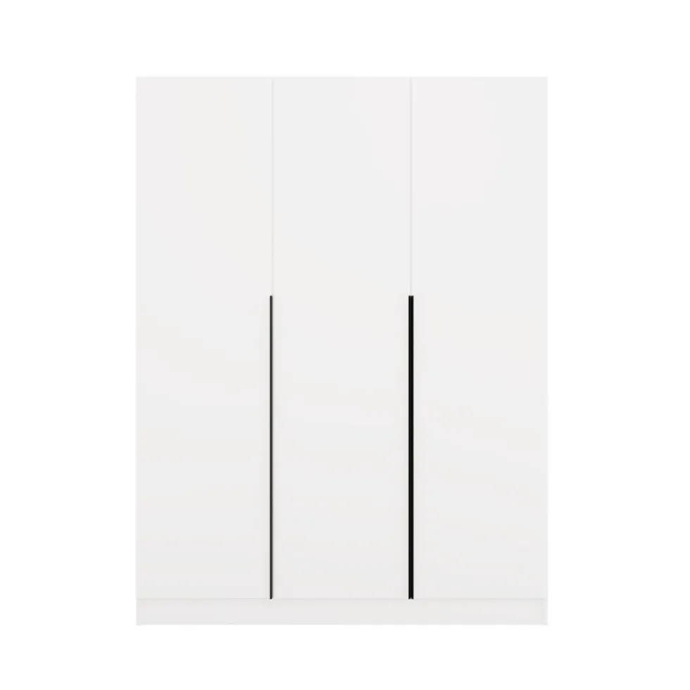 Armadio 3 ante 150x200 cm design elegante bianco opaco AT17