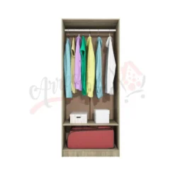 Armadio due ante in wengè e rovere AI1001