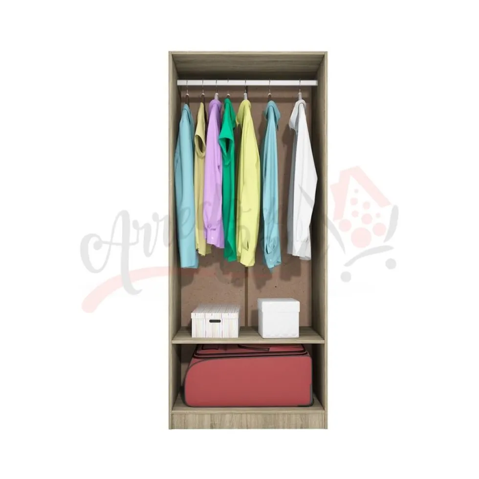 Armadio due ante in wengè e rovere AI1001