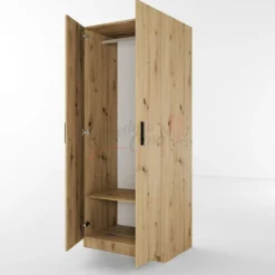 Armadio due ante in wengè e rovere AI1001