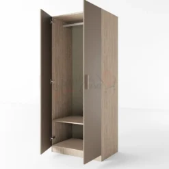 Armadio due ante in wengè e rovere AI1001