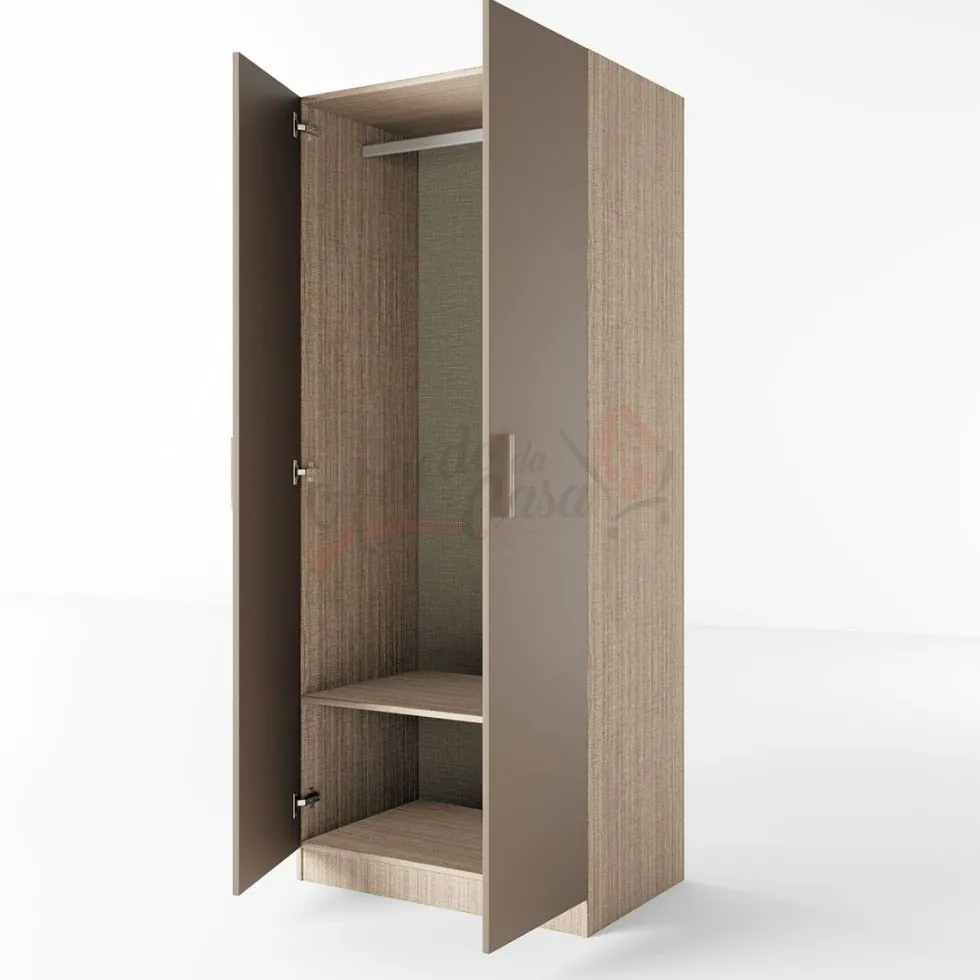 Armadio due ante in wengè e rovere AI1001
