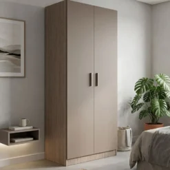 Armadio due ante in wengè e rovere AI1001