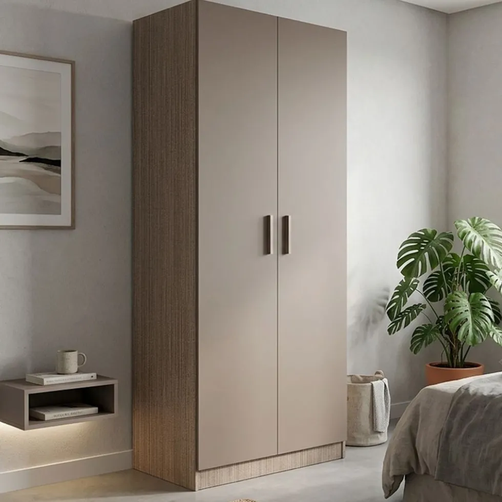 Armadio due ante in wengè e rovere AI1001