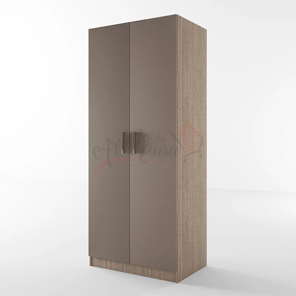 Armadio due ante in wengè e rovere AI1001