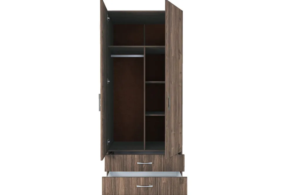 Armadio due ante 80x191 cm con cassetti AI1008