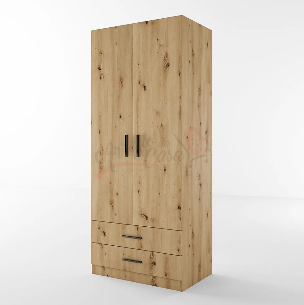 Armadio due ante 80x191 cm con cassetti AI1008