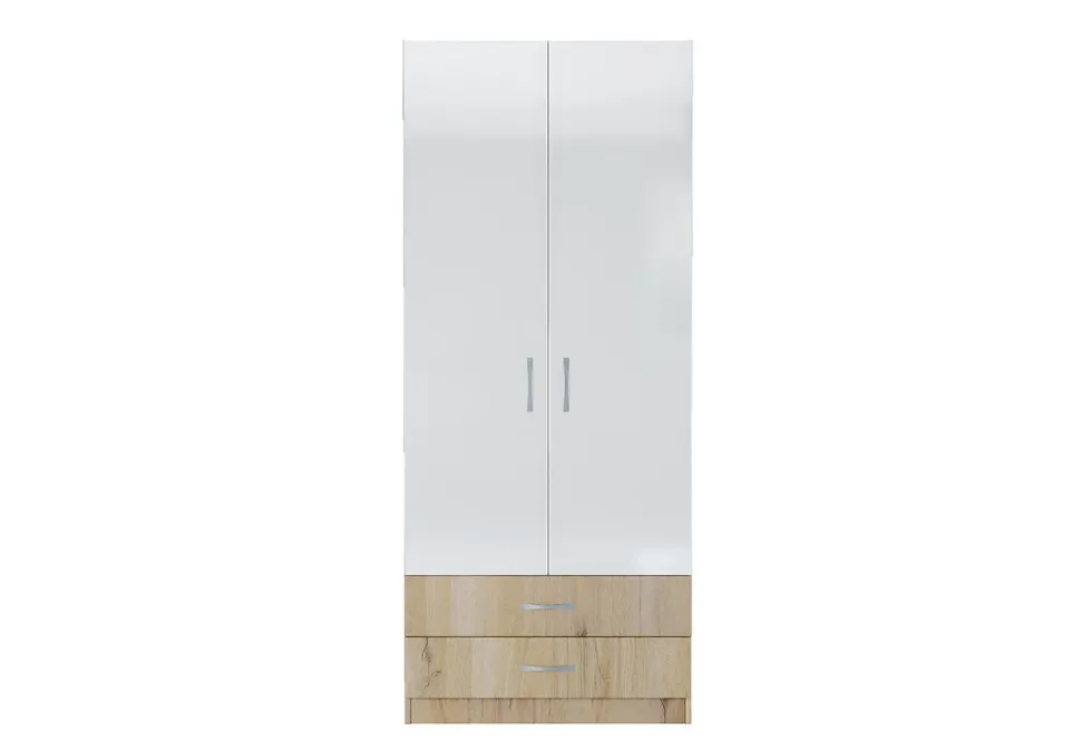Armadio due ante 80x191 cm con cassetti AI1008