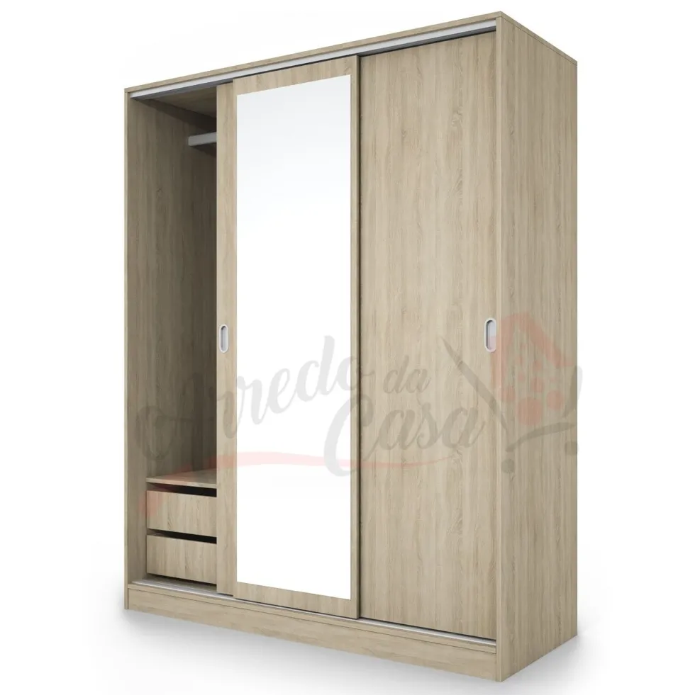 Armadio guardaroba ad ante scorrevoli 150x191 cm AI1006