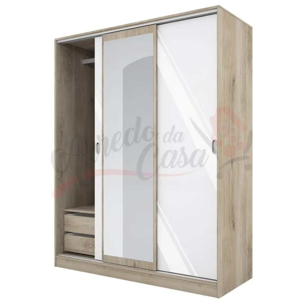Armadio guardaroba ad ante scorrevoli 150x191 cm AI1006