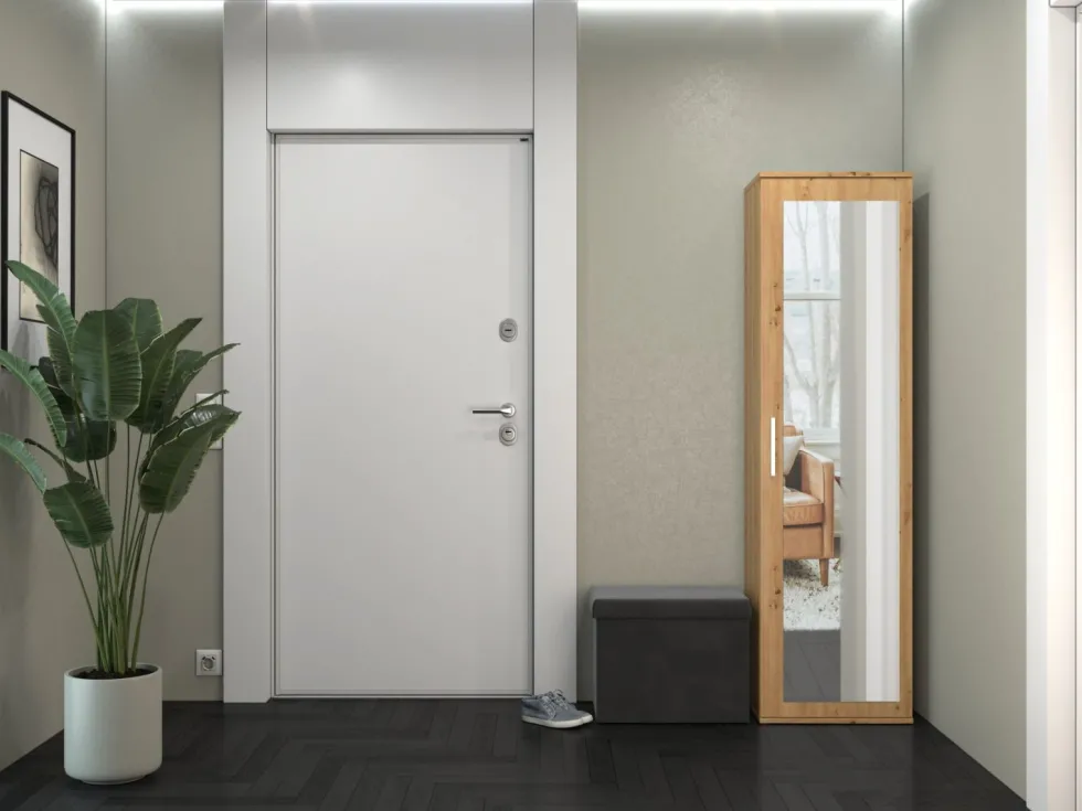 Armadio guardaroba moderno per ingresso rovere MIT4