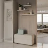 Armadio guardaroba per ingresso beige cashmere MIT4