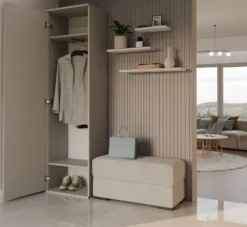 Armadio guardaroba per ingresso beige cashmere MIT4