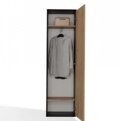 Armadio guardaroba per ingresso rovere e antracite MIT4