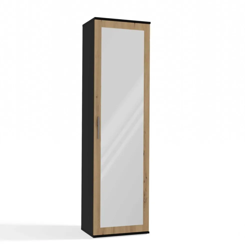 Armadio guardaroba per ingresso rovere e antracite MIT4