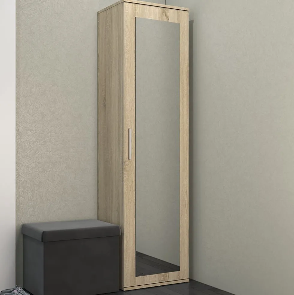 Armadio guardaroba per ingresso rovere chiaro MIT4