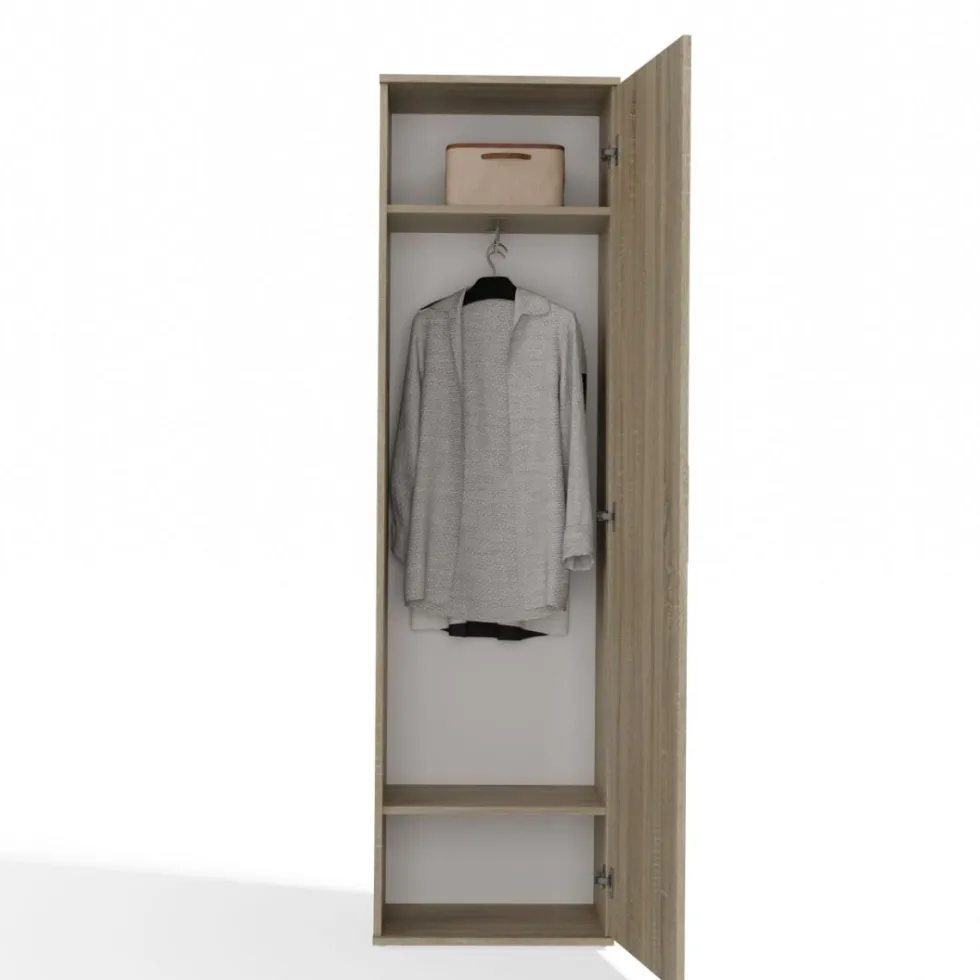 Armadio guardaroba per ingresso rovere chiaro MIT4