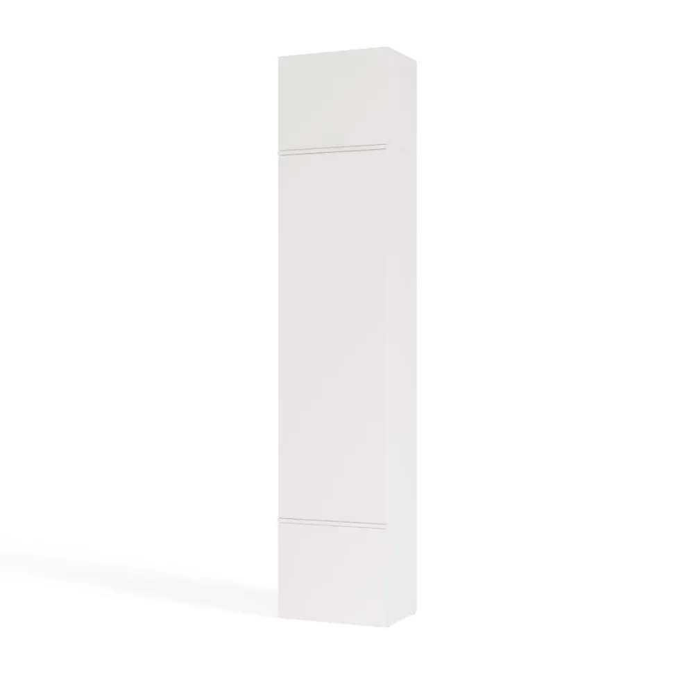 Armadio guardaroba 50x238 cm per ingresso bianco e beige cashmere MIT16