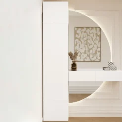 Armadio guardaroba 50x238 cm per ingresso bianco e beige cashmere MIT16