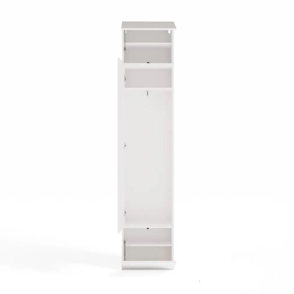 Armadio guardaroba 50x238 cm per ingresso bianco e beige cashmere MIT16