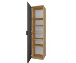 Armadio scarpiera 45x184 cm rovere e grafite 5 ripiani ASI4