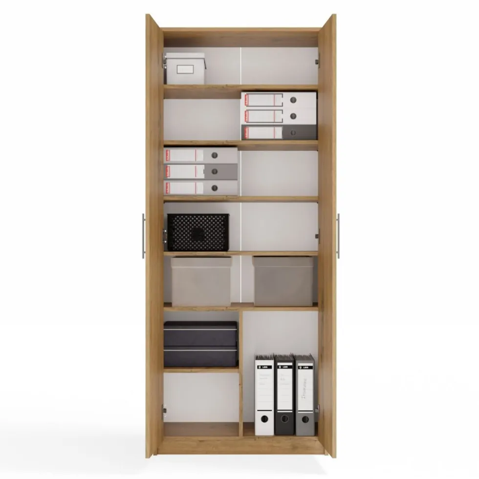 Armadio ufficio moderno 74x180x35 cm rovere AT1
