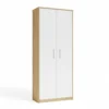 Armadio ufficio moderno 74x180x35 cm rovere e bianco AT1