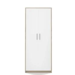 Armadio ufficio moderno 74x180x35 cm rovere chiaro e bianco AT1